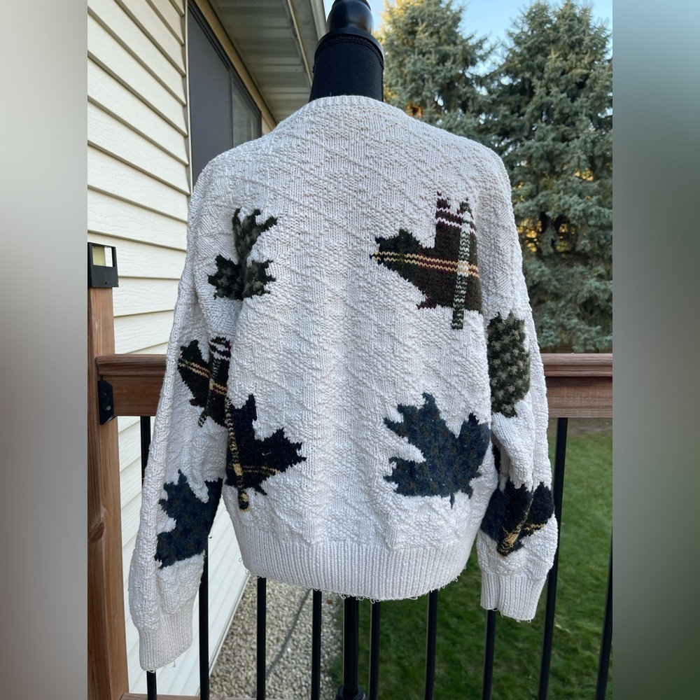 VTG Nautica Sweater Mens Large Wool Blend Fall Hand Knit Retro 90s - Picture 4 of 13